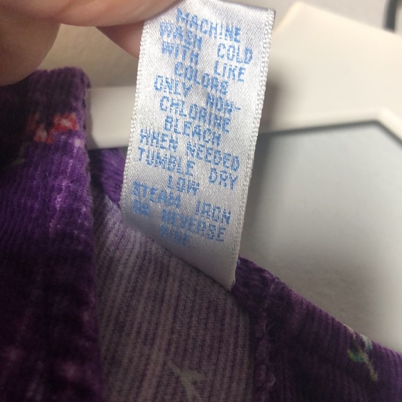 Vintage Corduroy Overalls Toddler 24 Months All Mine Purple Floral Bubble Jumper - Picture 8 of 12